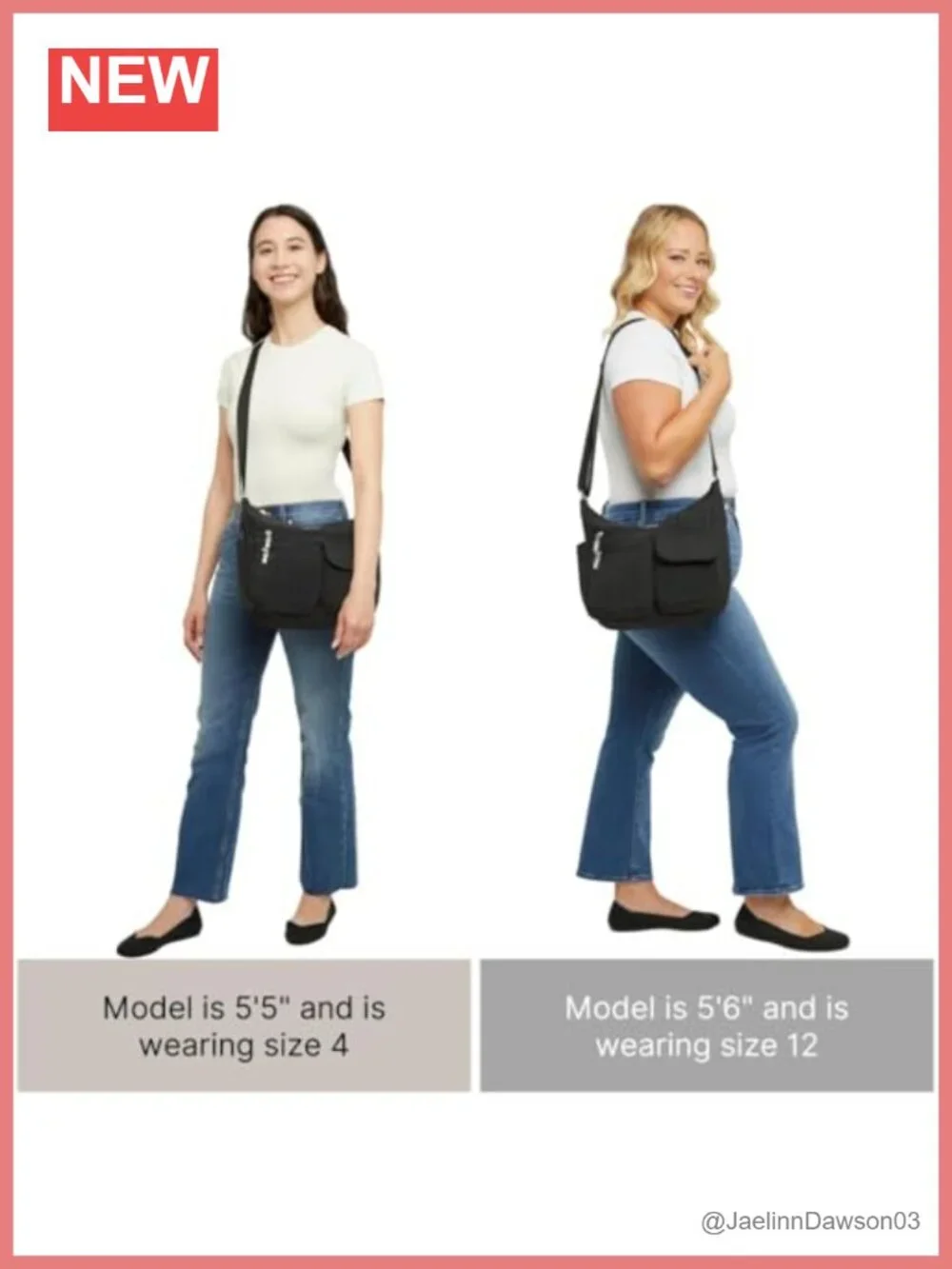 Hobo Crossbody Bag Water-Resistant Nylon RFID Wristlet